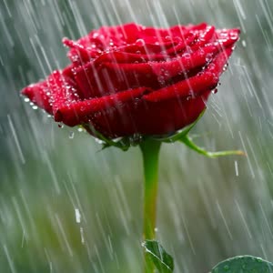 雨中的刺玫瑰